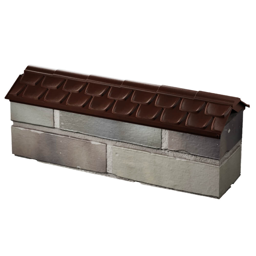 Парапет Zking Эльбрус Коричневый с посадкой на 0.5 кирпича (130мм) в Сибае фото