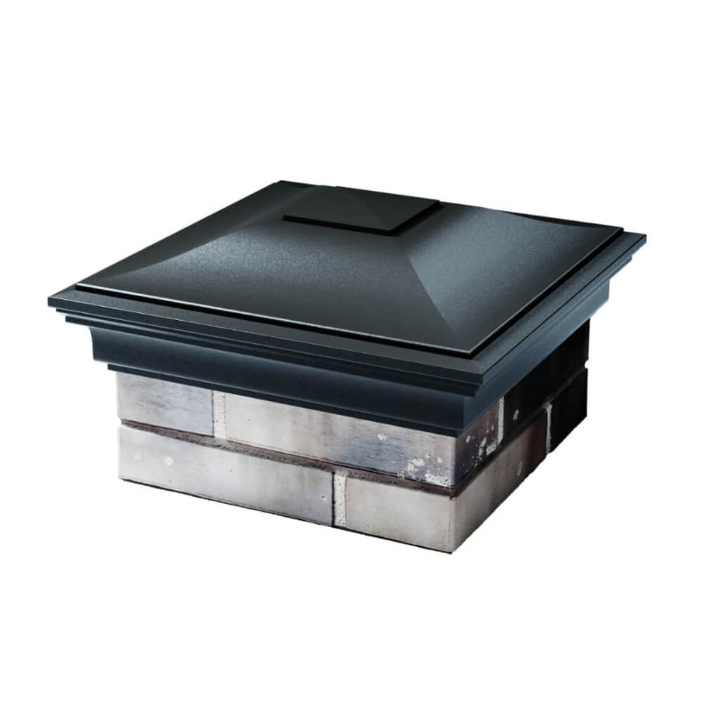 Колпак Zking Монблан Черный на столб 1.5х1.5 еврокирпича 0.7НФ (355х355мм) в Сибае фото