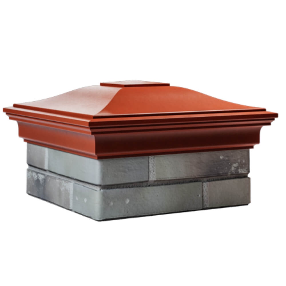 Колпак Zking Монблан Красный на столб 1.5х1.5 кирпича (385х385мм) в Сибае фото