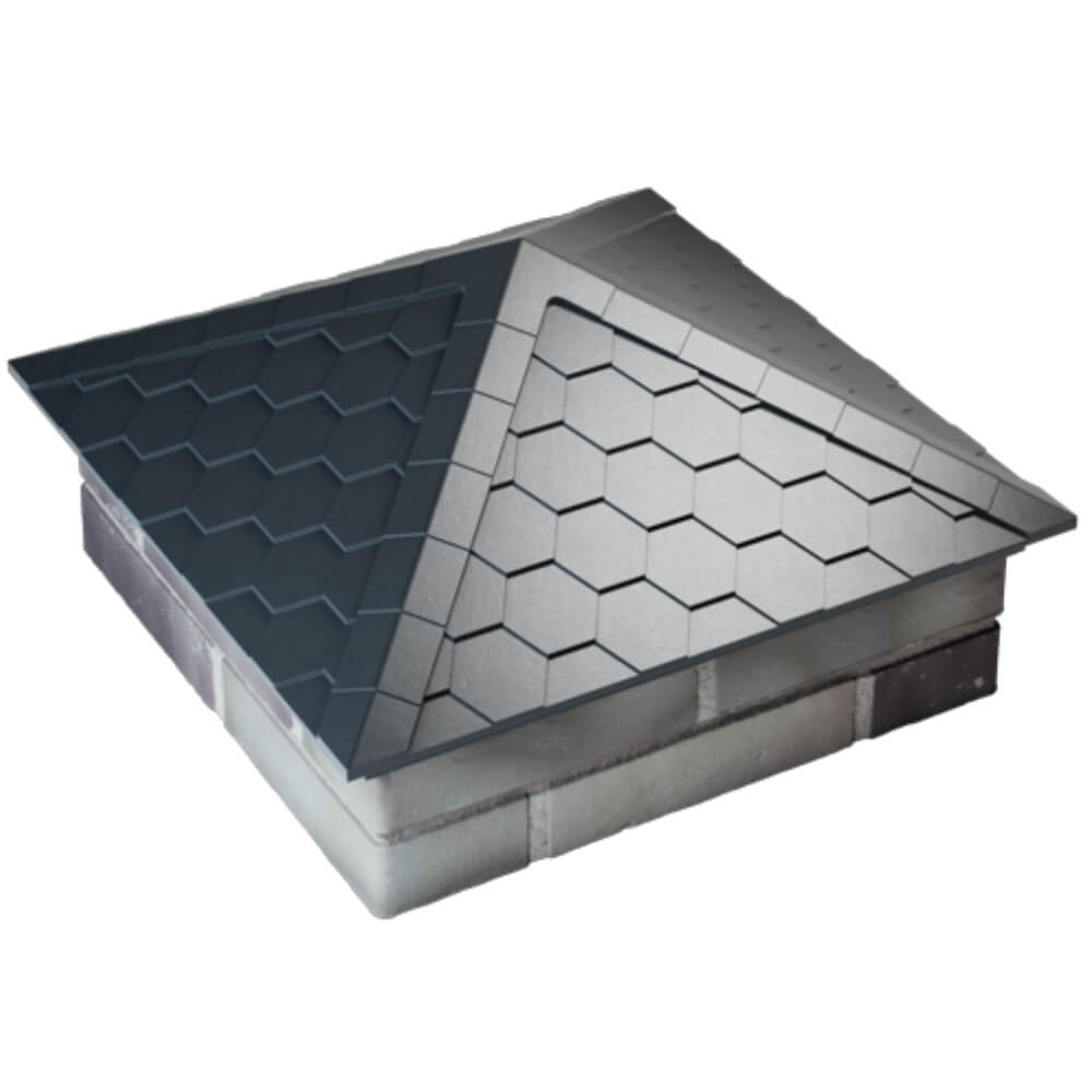 Колпак Zking Эверест Серый на столб 2х2 кирпича (535х535мм) Сибай фото