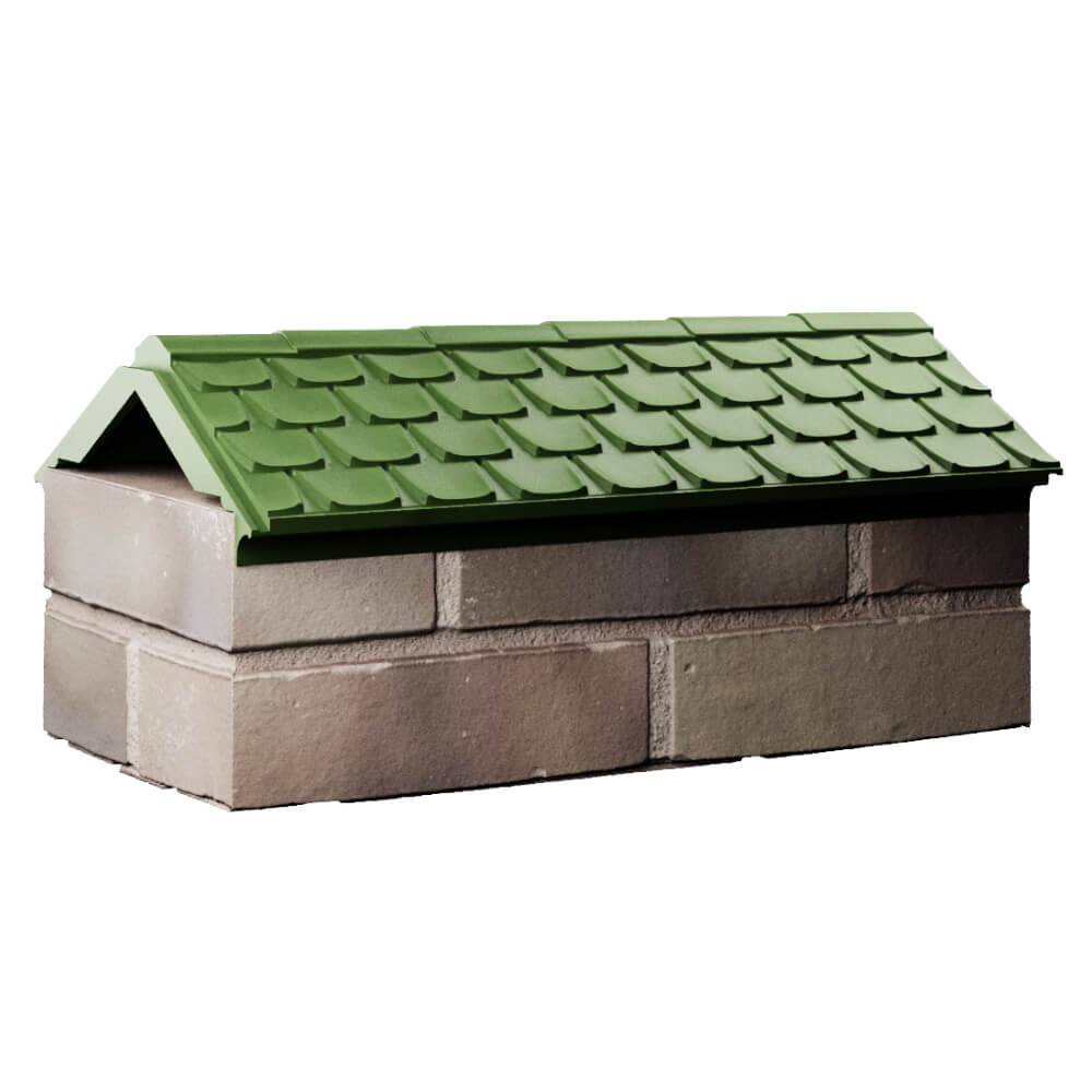 Парапет Zking Эльбрус Зеленый с посадкой на 1 кирпич (255мм) Сибай фото