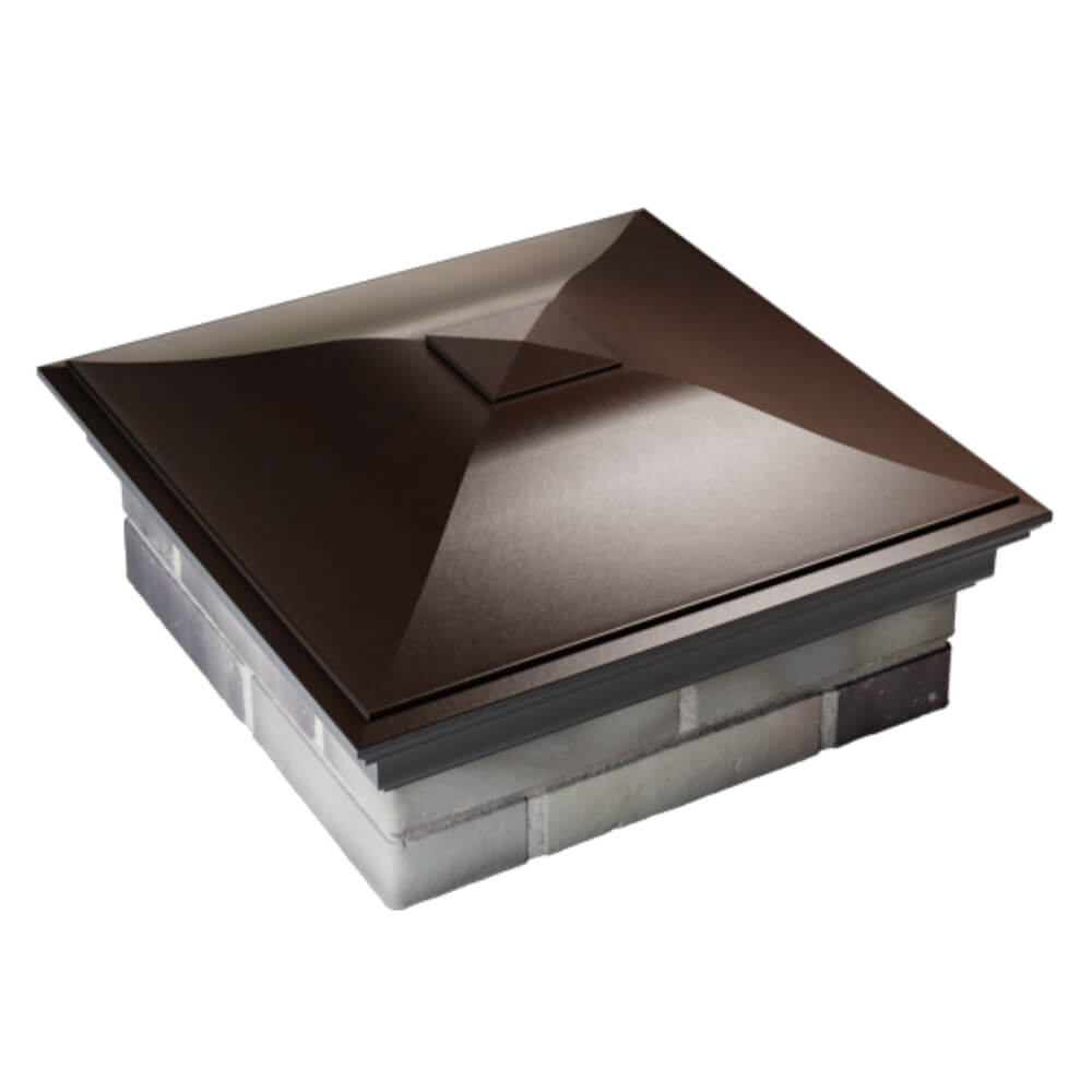 Колпак Zking Монблан Коричневый на столб 2х2 кирпича (515х515мм) Сибай фото