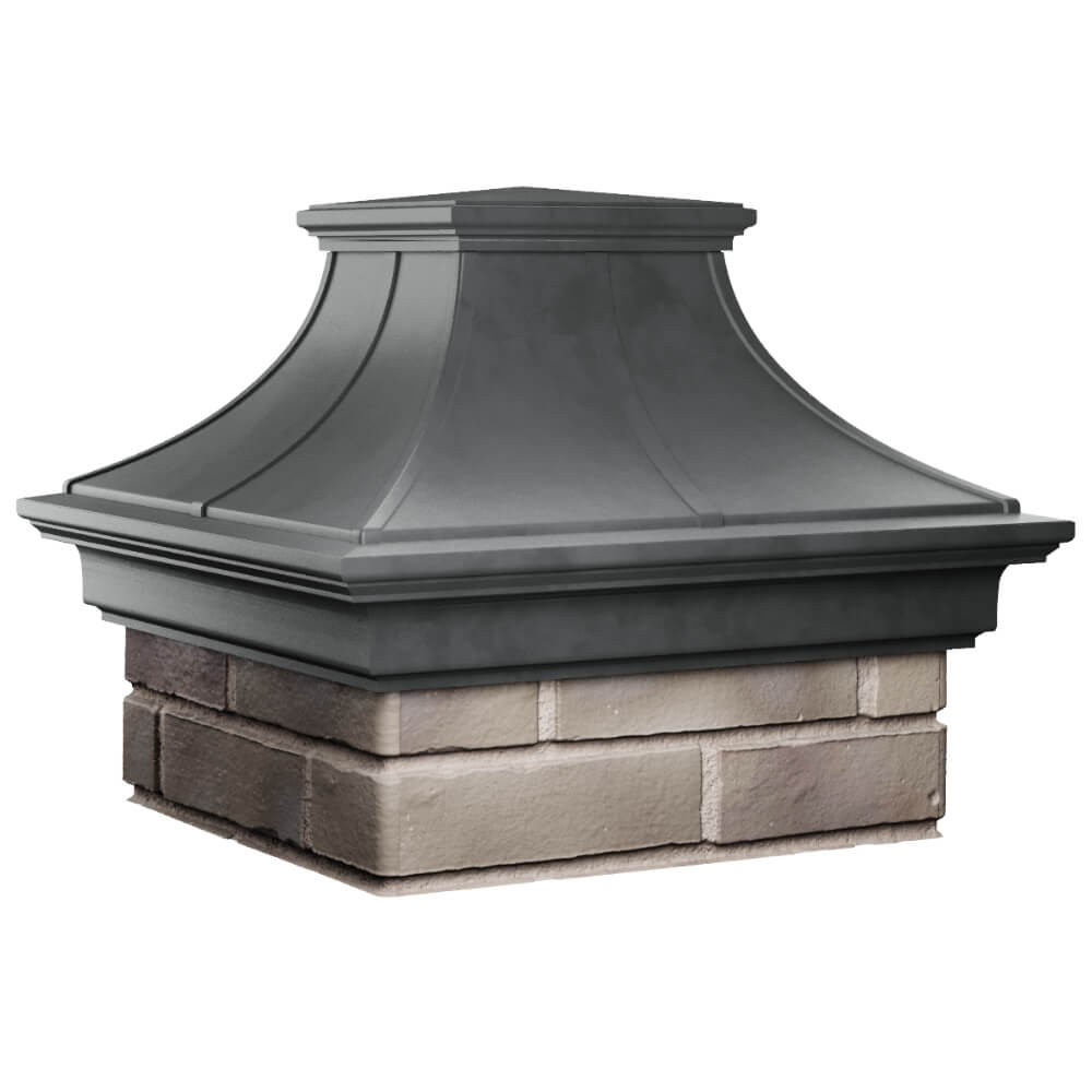 Колпак Zking Монблан Премиум Серый на столб 1.5х1.5 кирпича (385х385мм) в Сибае фото