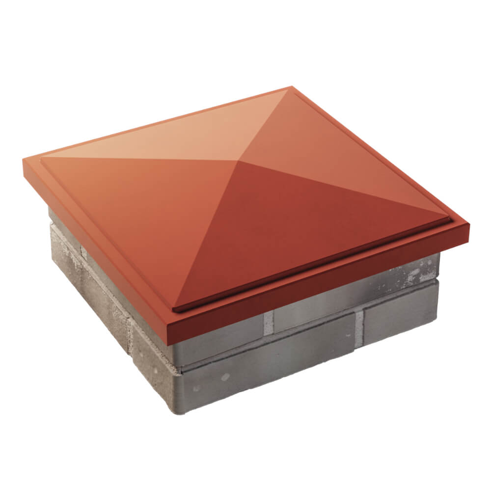 Колпак Zking БонаМоно Красный на столб 1.5х1.5 кирпича (385х385, 400х400мм) в Сибае фото