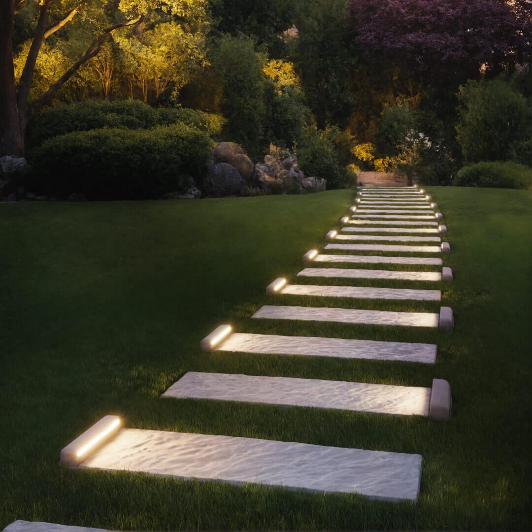 LED Светильник для шаговой плиты STONE Светлая Галька 330х75х98мм в Сибае фото