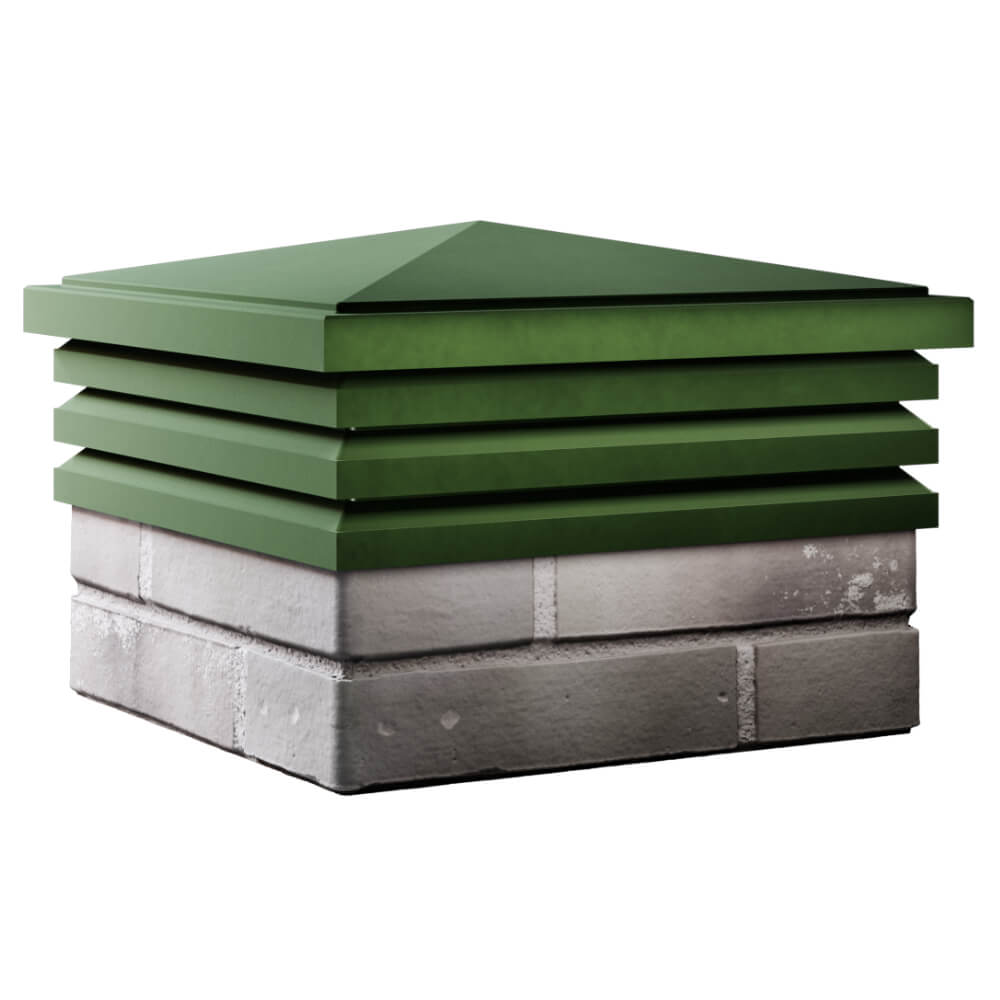 Колпак Zking Бона ХайТек Зеленый на столб 1.5х1.5 кирпича (385х385мм) в Сибае фото