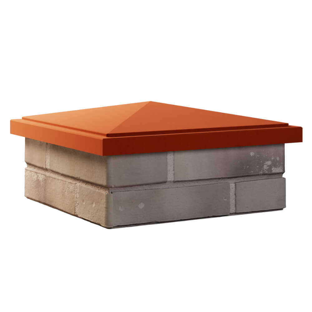 Колпак Zking БонаМоно Красный на столб 1.5х1.5 кирпича (385х385, 400х400мм) в Сибае фото