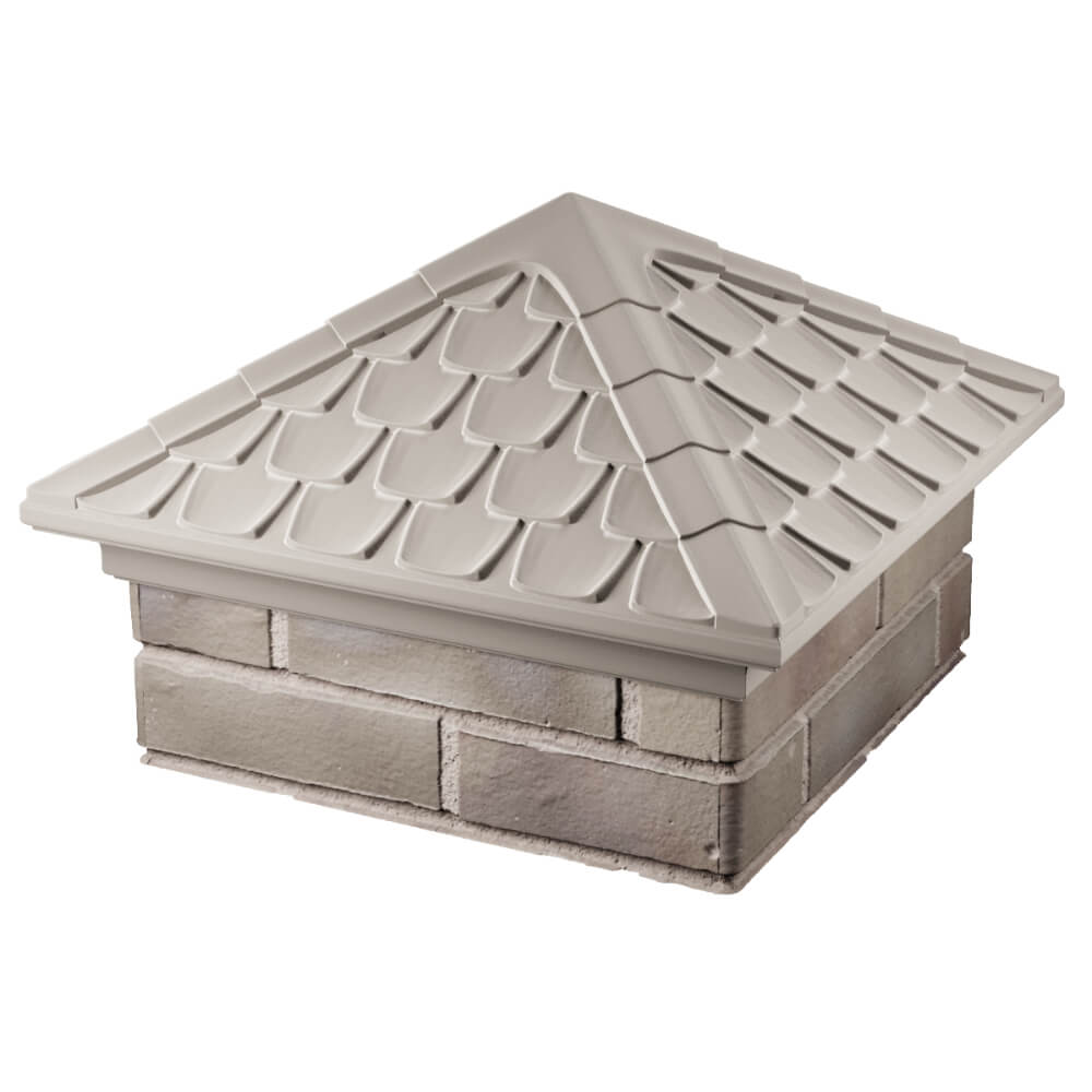 Колпак Zking Эльбрус Бежевый на столб 1.5х1.5 кирпича (385х385мм) в Сибае фото