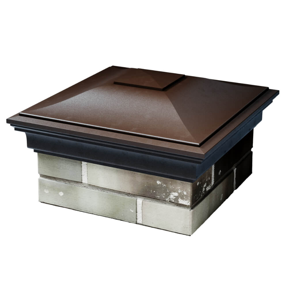 Колпак Zking Монблан Коричневый на столб 1.5х1.5 кирпича (385х385мм) в Сибае фото