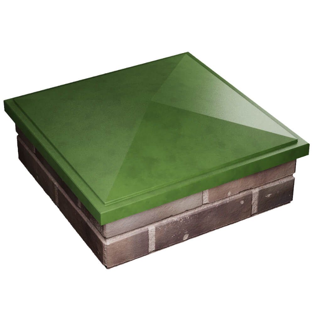 Колпак Zking БонаМоно Зеленый на столб 2х2 кирпича (515х515, 530х530мм) в Сибае фото