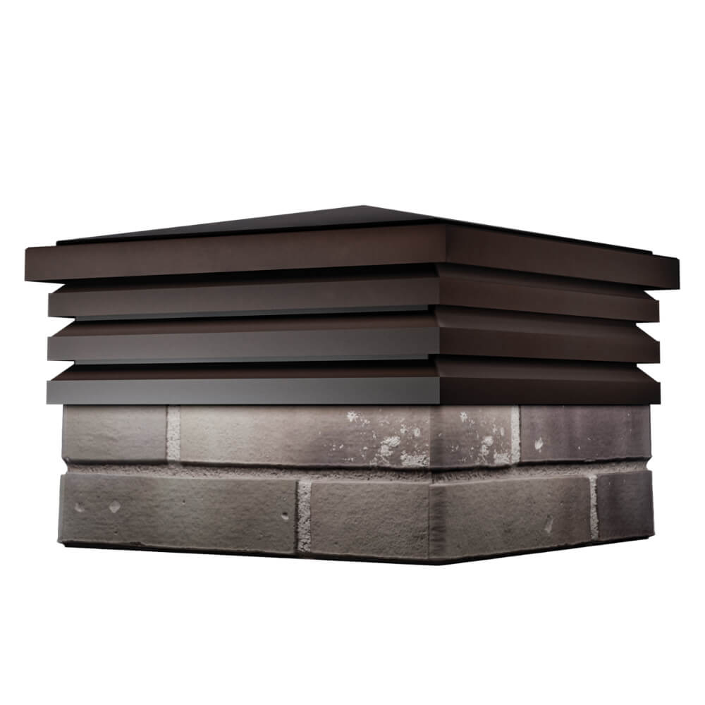 Колпак Zking Бона ХайТек Коричневый на столб 1.5х1.5 кирпича (385х385мм) в Сибае фото