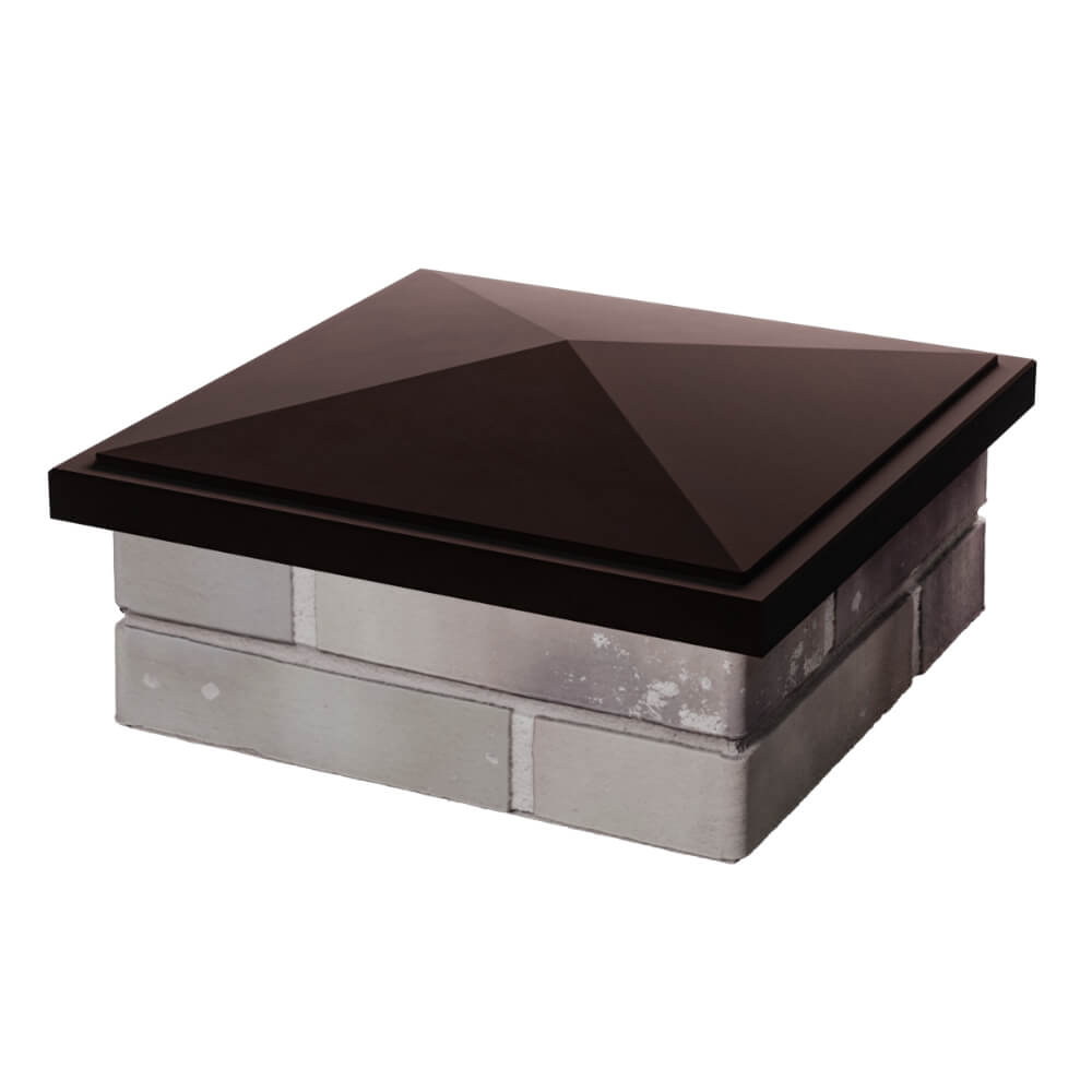 Колпак Zking БонаМоно Коричневый на столб 1.5х1.5 кирпича (385х385, 400х400мм) в Сибае фото