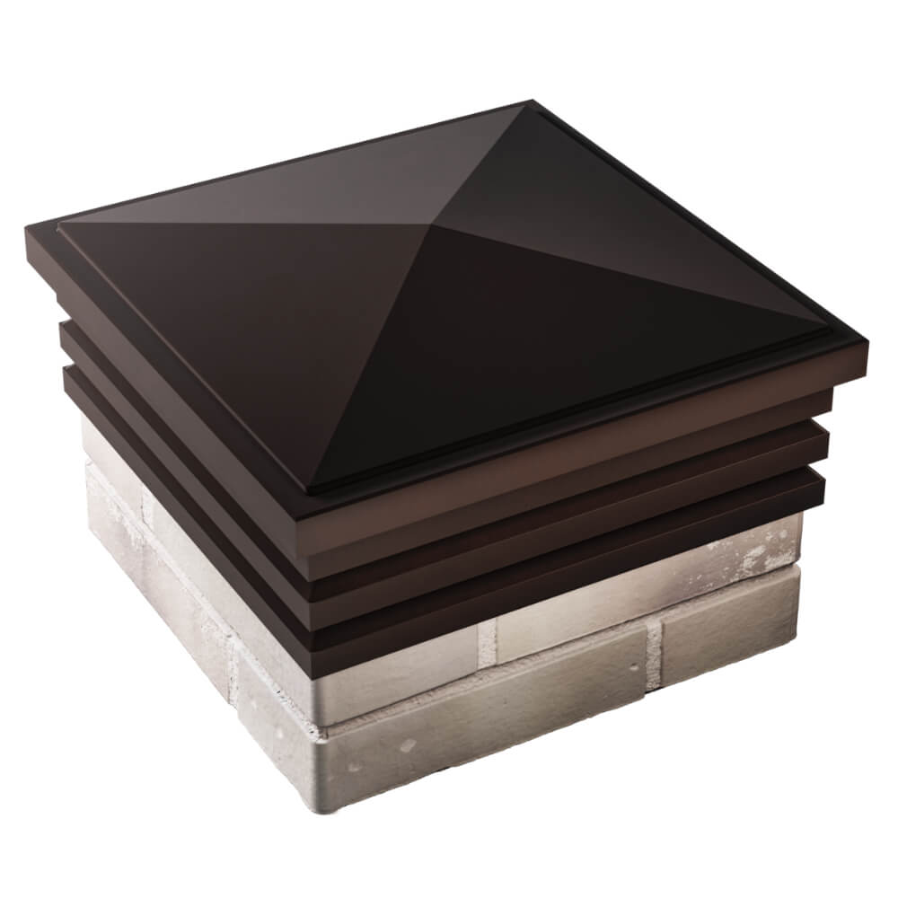 Колпак Zking Бона ХайТек Коричневый на столб 1.5х1.5 кирпича (385х385мм) в Сибае фото