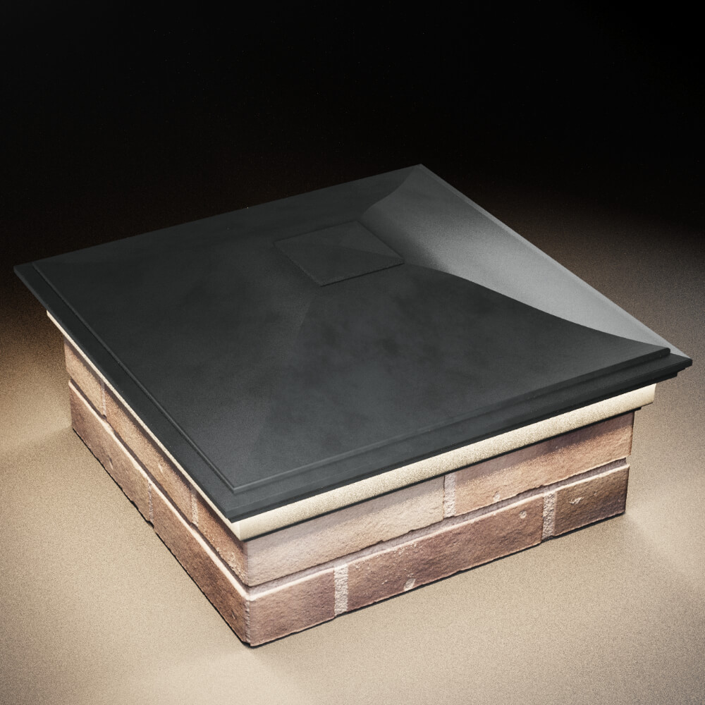 Колпак Zking Монблан Серый на столб 2х2 кирпича (515х515мм) c подсветкой в Сибае фото