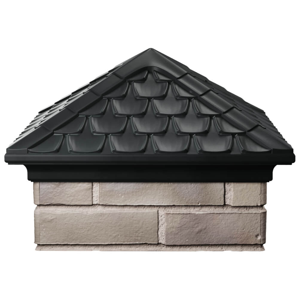 Колпак Zking Эльбрус Черный на столб 1.5х1.5 кирпича (385х385мм) Сибай фото