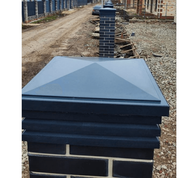 Колпак Zking Бона ХайТек Серый на столб 1.5х1.5 кирпича (385х385мм) в Сибае фото