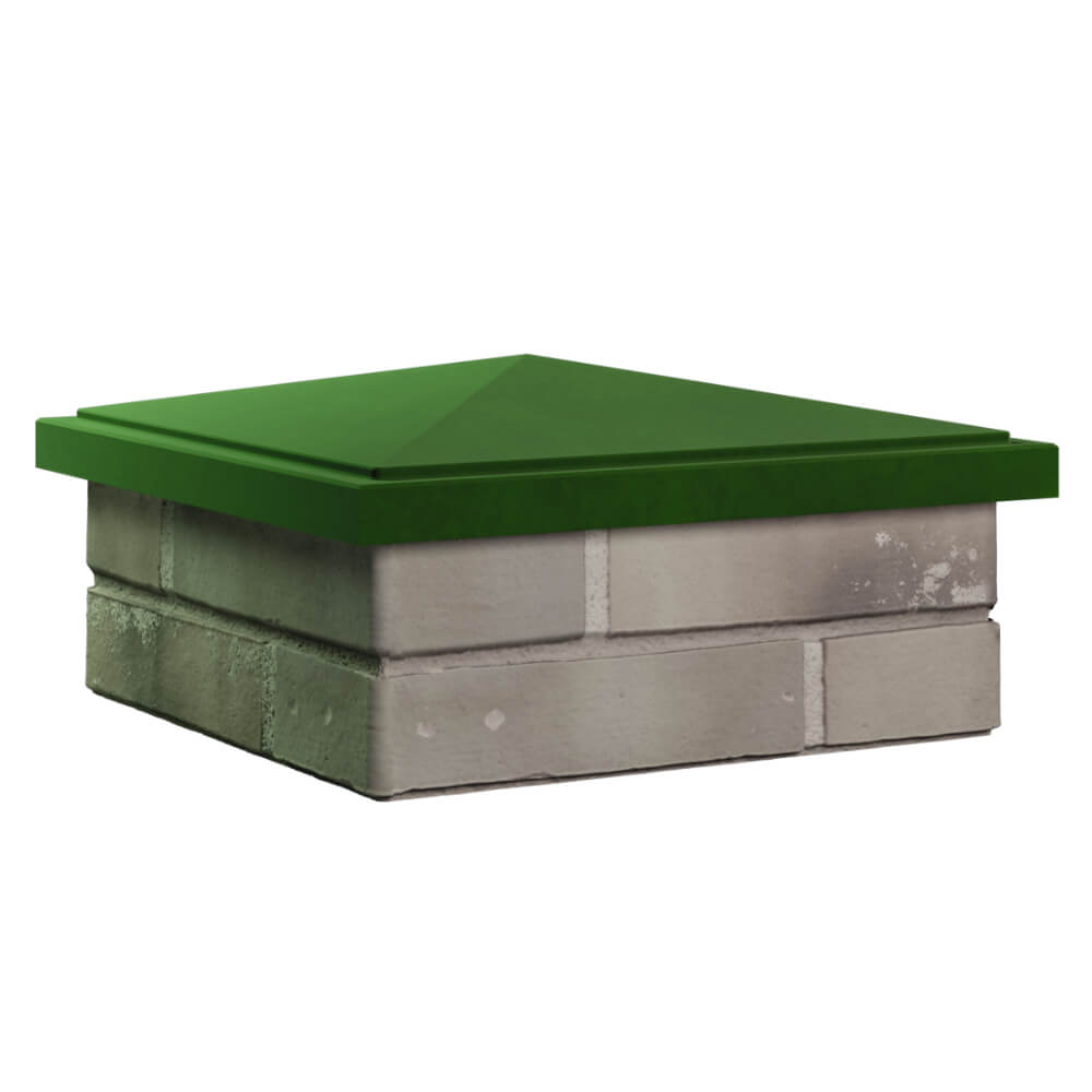 Колпак Zking БонаМоно Зеленый на столб 1.5х1.5 кирпича (385х385, 400х400мм) в Сибае фото