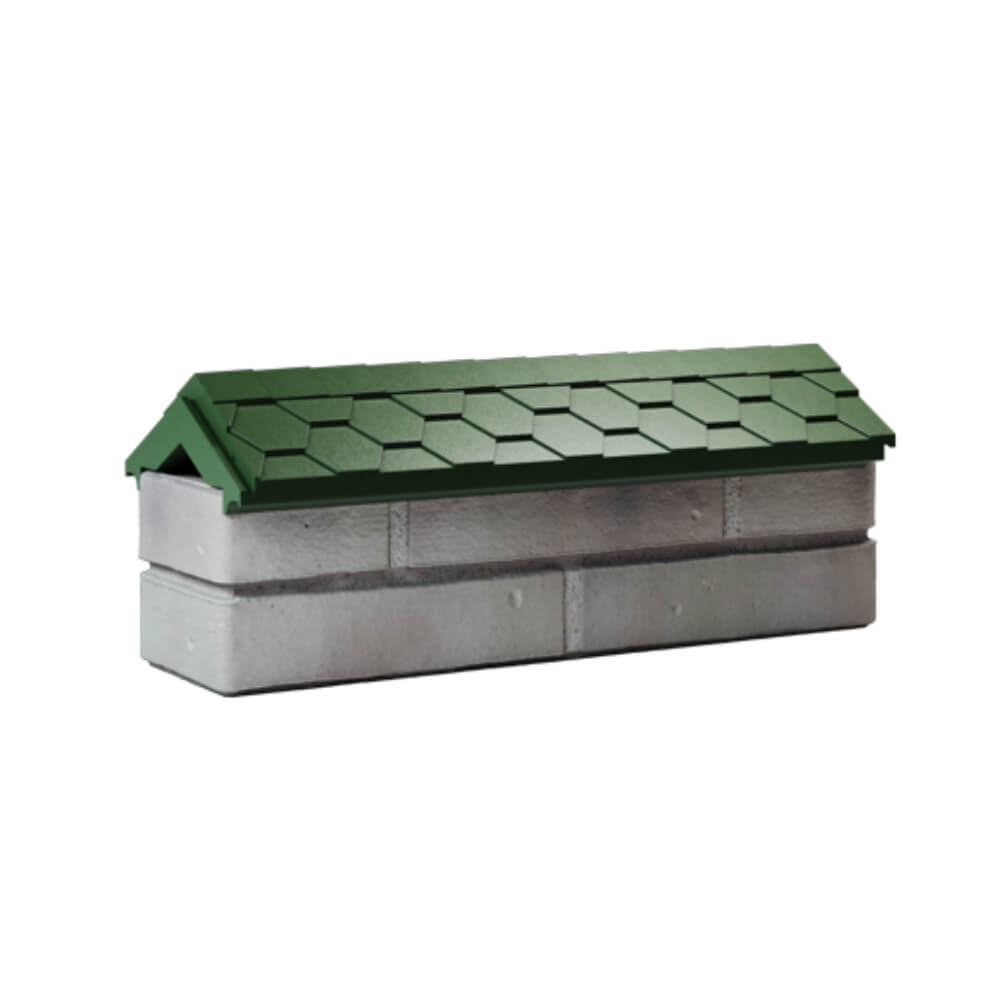 Парапет Zking Эверест Зеленый с посадкой на 0.5 кирпича (130мм) Сибай фото