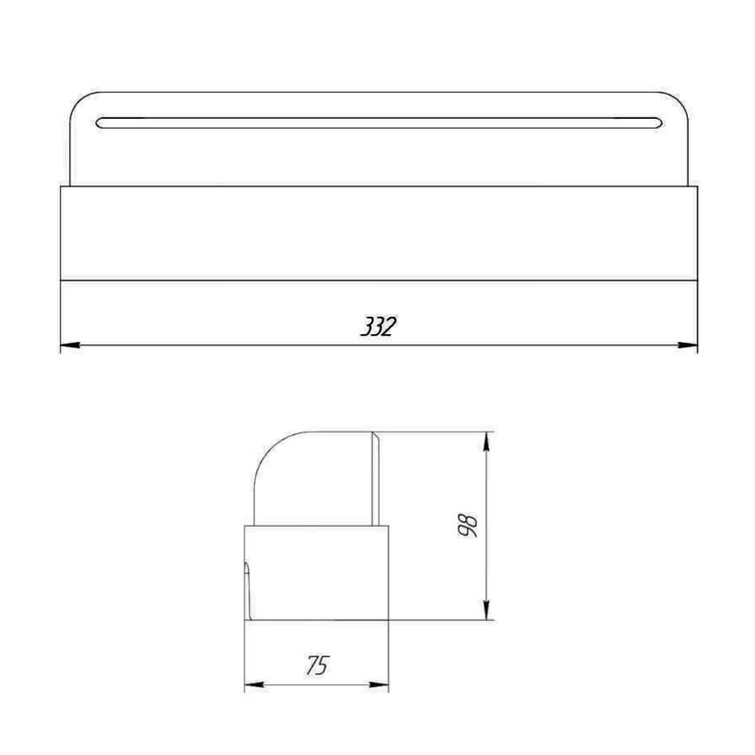 LED Светильник для шаговой плиты STONE Графитовый Серый 330х75х98мм в Сибае фото