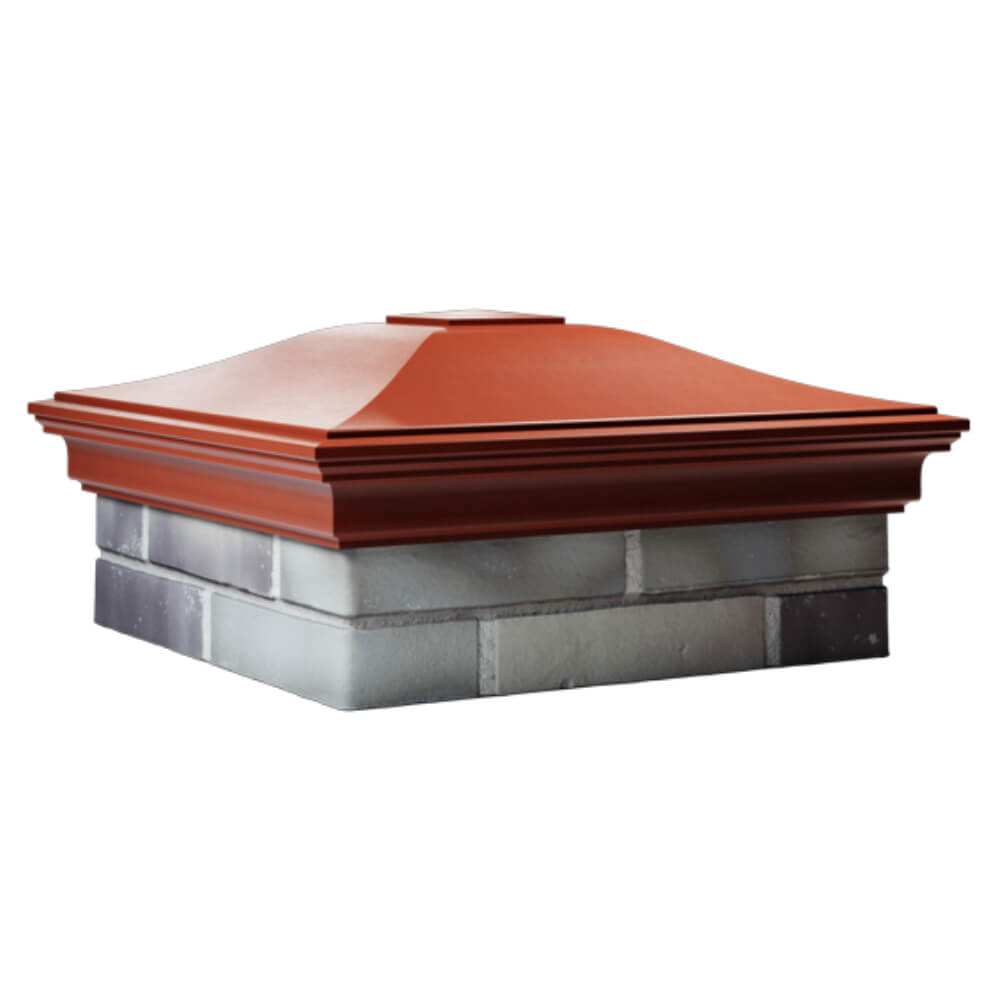 Колпак Zking Монблан Красный на столб 2х2 кирпича (515х515мм) в Сибае фото