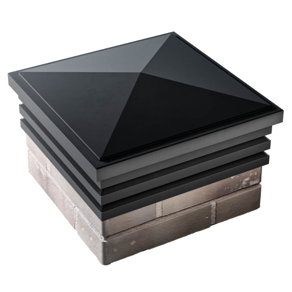 Колпак Zking Бона ХайТек Черный на столб 1.5х1.5 кирпича (385х385мм) в Сибае фото