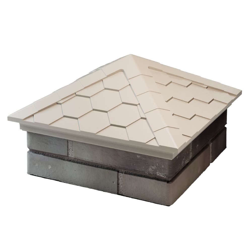 Колпак Zking Эверест Бежевый на столб 1.5х1.5 кирпича (390х390мм) в Сибае фото