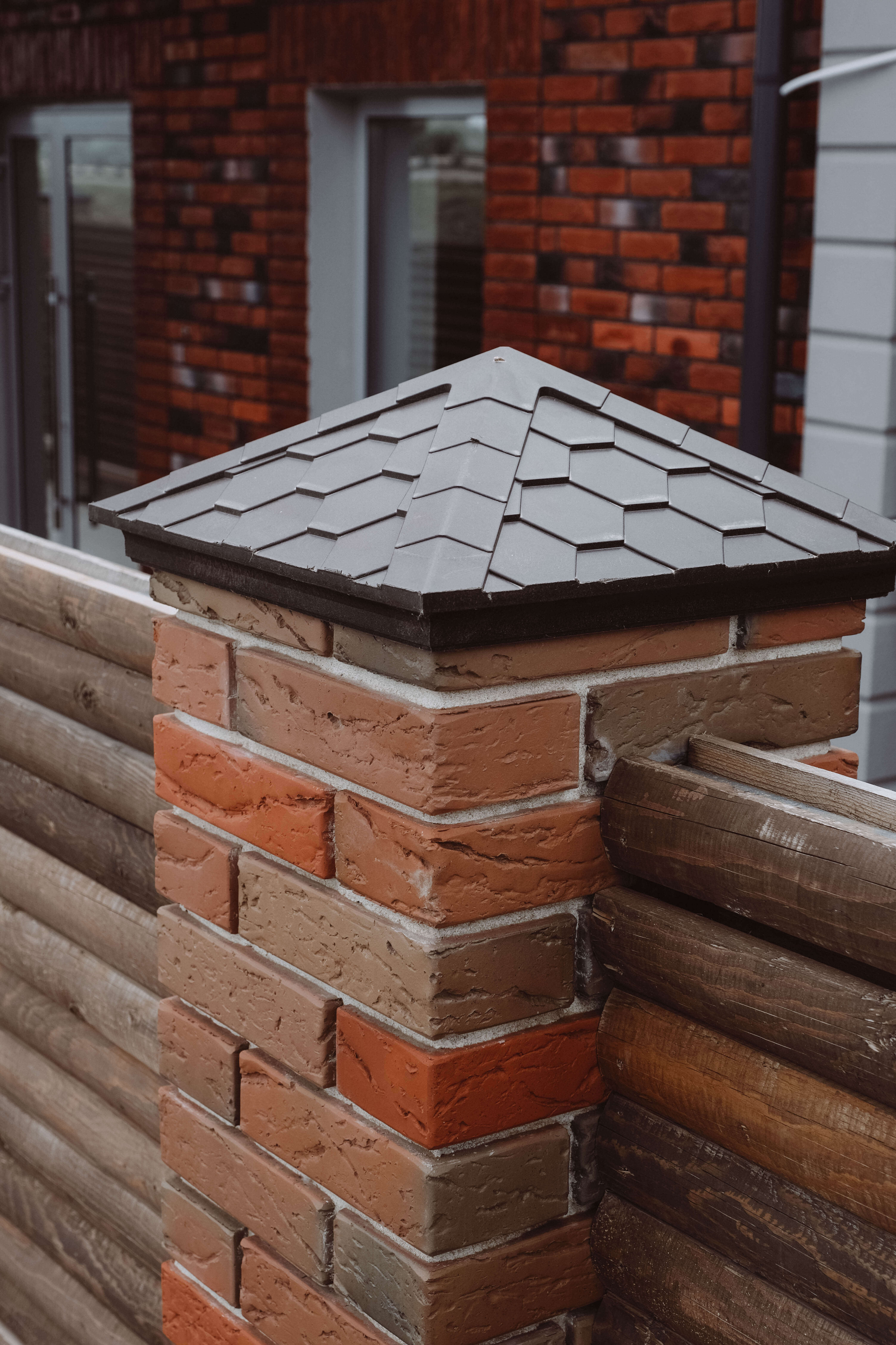 Колпак Zking Эверест Коричневый на столб 1.5х1.5 кирпича (390х390мм) в Сибае фото