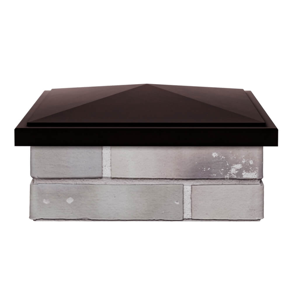 Колпак Zking БонаМоно Коричневый на столб 1.5х1.5 кирпича (385х385, 400х400мм) Сибай фото