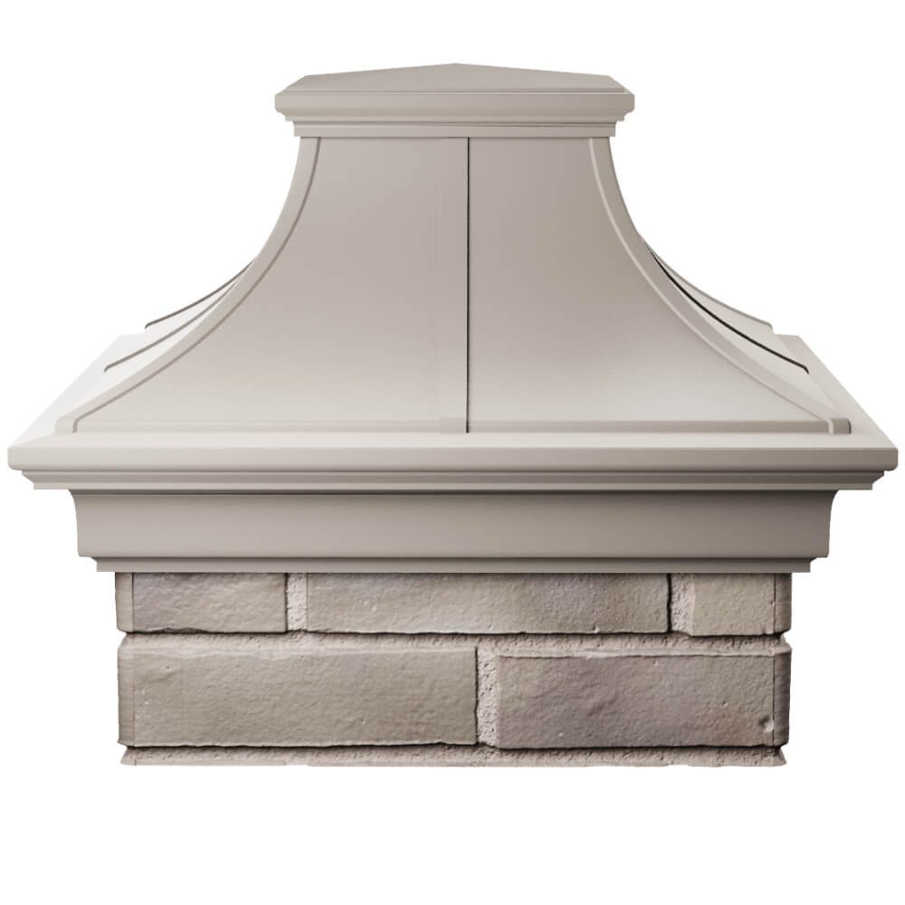 Колпак Zking Монблан Премиум Бежевый на столб 1.5х1.5 кирпича (385х385мм) Сибай фото