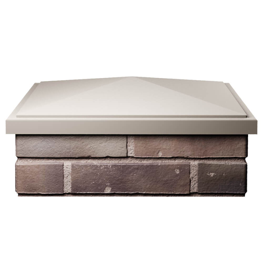 Колпак Zking БонаМоно Бежевый на столб 2х2 кирпича (515х515, 530х530мм) Сибай фото