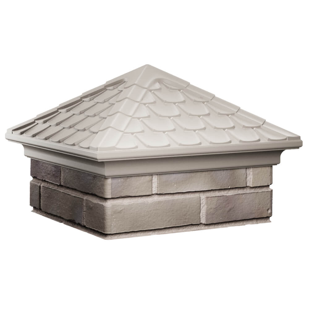 Колпак Zking Эльбрус Бежевый на столб 1.5х1.5 кирпича (385х385мм) в Сибае фото