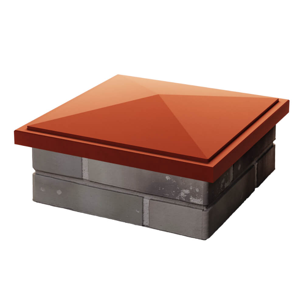 Колпак Zking БонаМоно Красный на столб 1.5х1.5 кирпича (385х385, 400х400мм) в Сибае фото