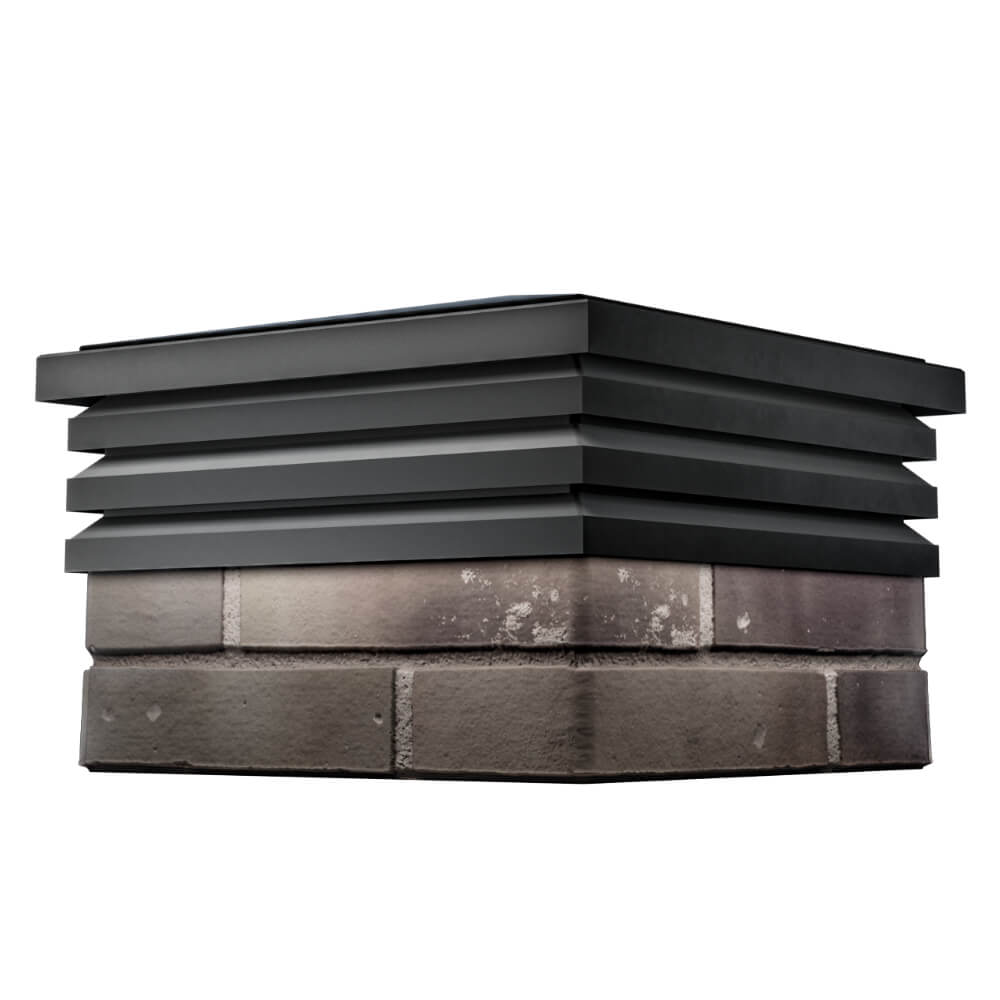 Колпак Zking Бона ХайТек Черный на столб 1.5х1.5 кирпича (385х385мм) в Сибае фото