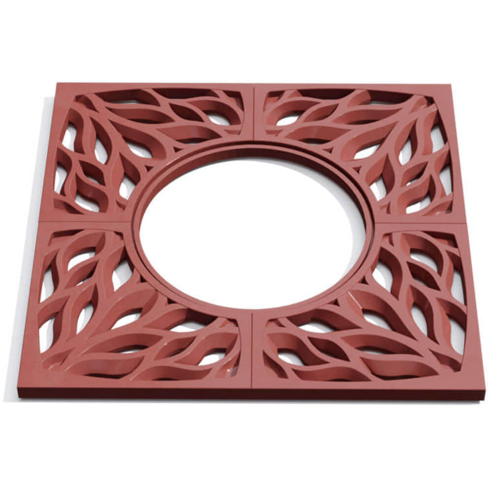 Приствольная решетка для дерева ZKING CRUST 1.2х1.2м Красная Сибай фото