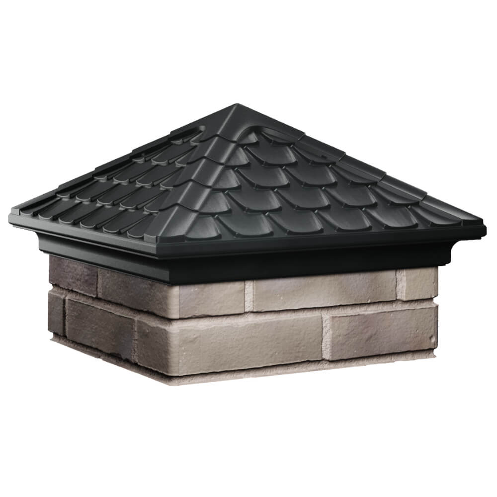 Колпак Zking Эльбрус Черный на столб 1.5х1.5 кирпича (385х385мм) в Сибае фото