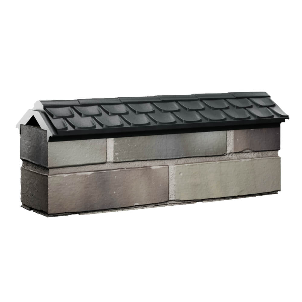Парапет Zking Эльбрус Черный с посадкой на 0.5 кирпича (130мм) Сибай фото
