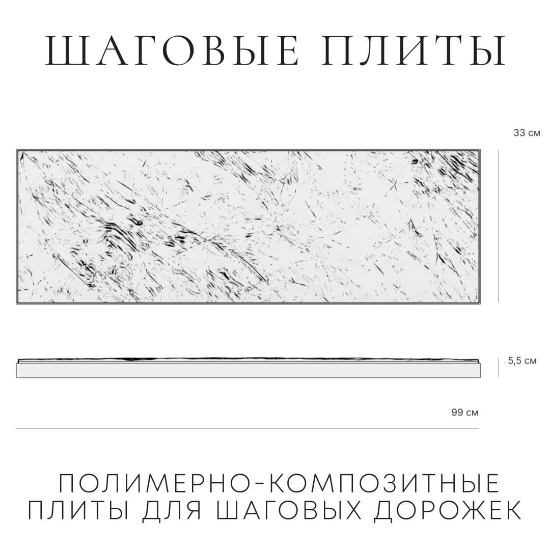 Шаговая плита STONE Графитовый Серый 990х330х55мм в Сибае фото