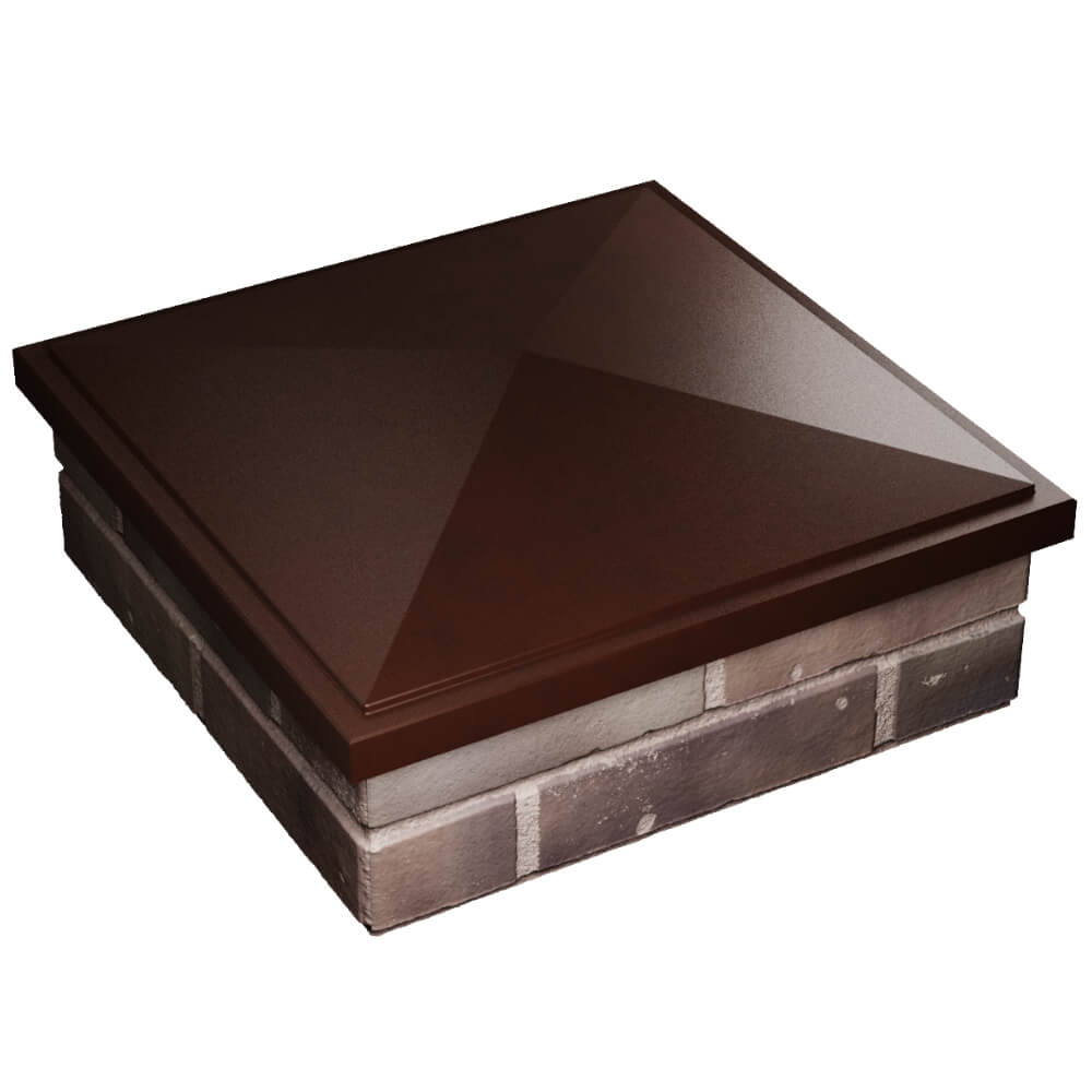 Колпак Zking БонаМоно Коричневый на столб 2х2 кирпича (515х515, 530х530мм) в Сибае фото