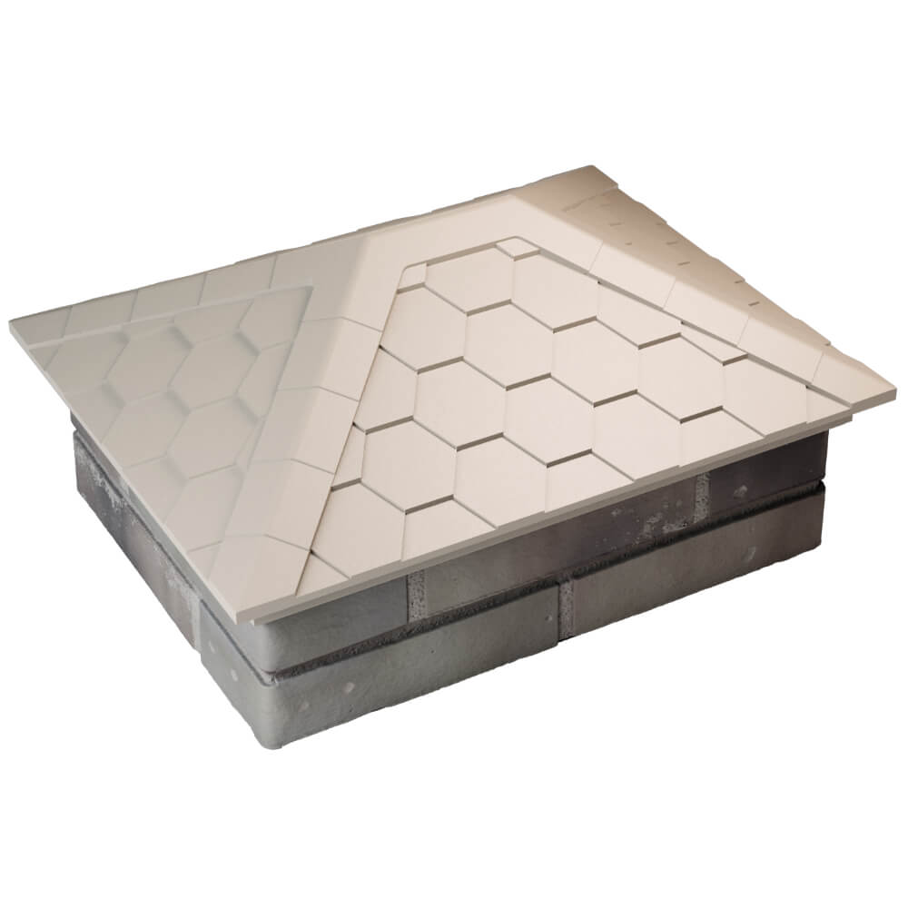 Колпак Zking Эверест Бежевый на столб 2х1.5 кирпича (520х390мм) Сибай фото