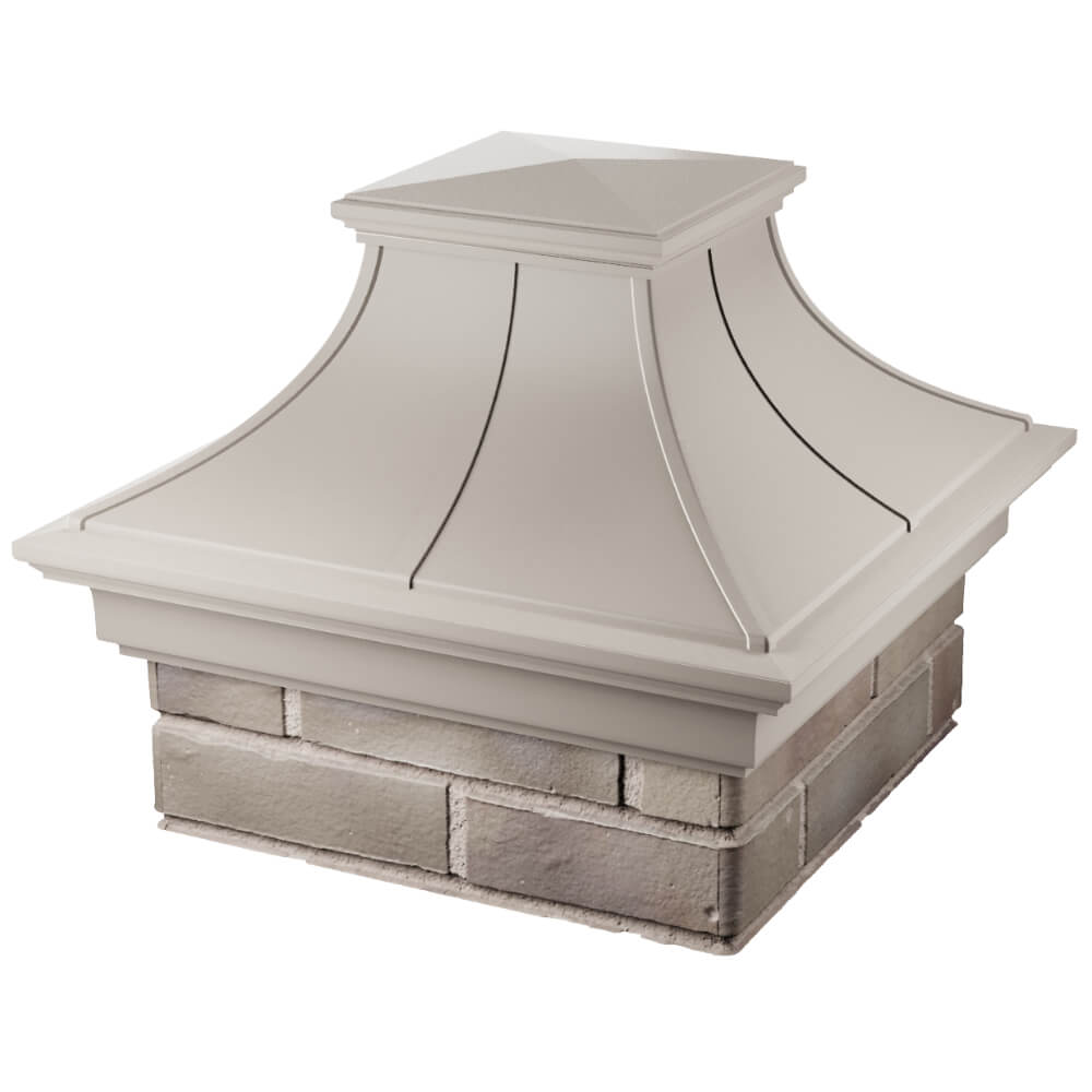 Колпак Zking Монблан Премиум Бежевый на столб 1.5х1.5 кирпича (385х385мм) в Сибае фото