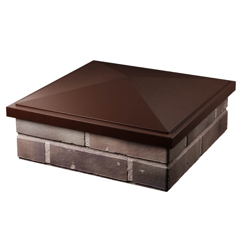 Колпак Zking БонаМоно Коричневый на столб 2х2 кирпича (515х515, 530х530мм) в Сибае фото