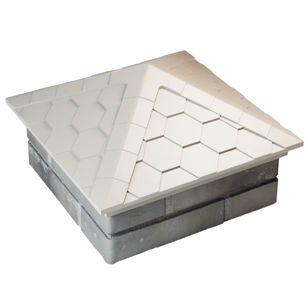 Колпак Zking Эверест Бежевый на столб 1.5х1.5 кирпича (390х390мм) в Сибае фото