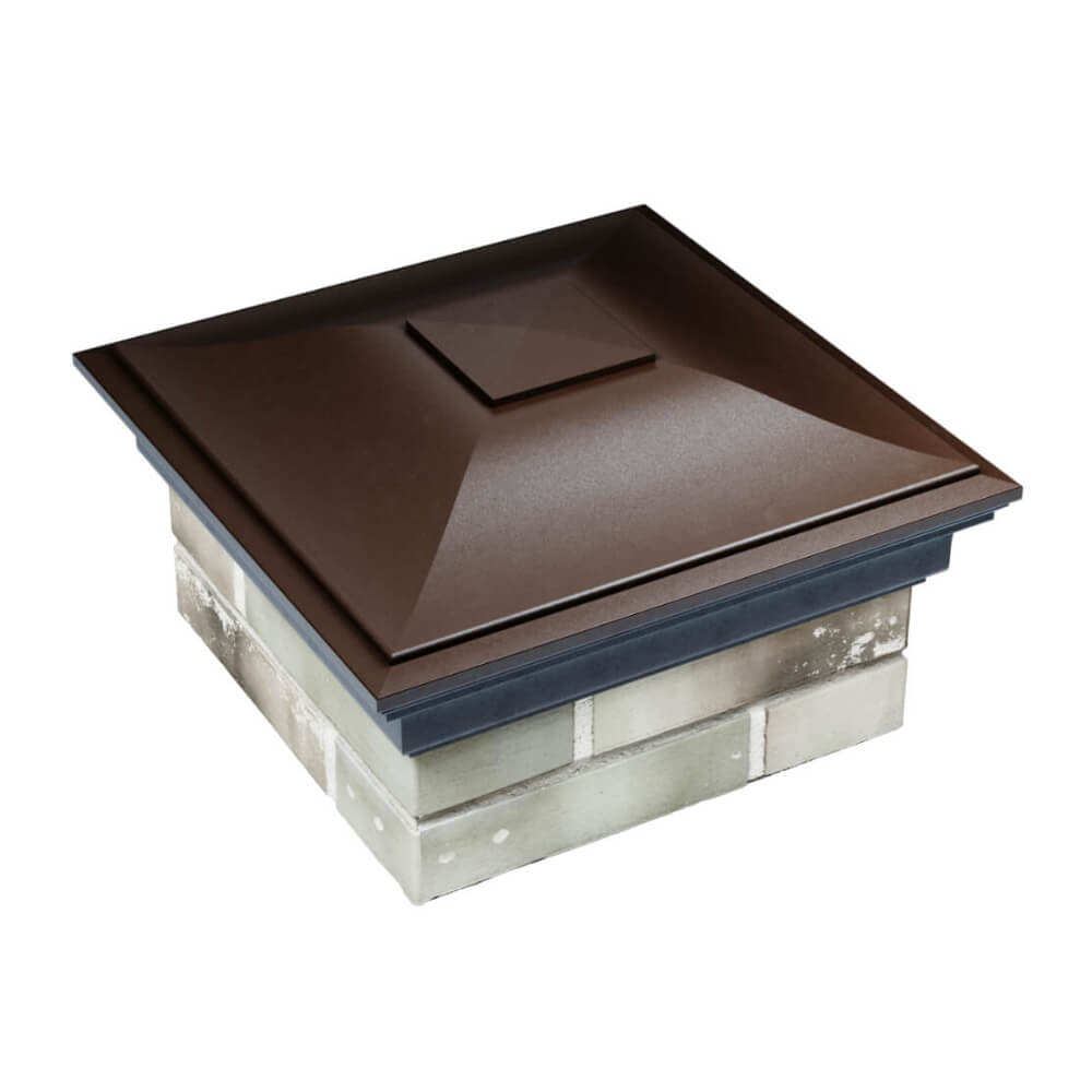 Колпак Zking Монблан Коричневый на столб 1.5х1.5 еврокирпича 0.7НФ (355х355мм) в Сибае фото