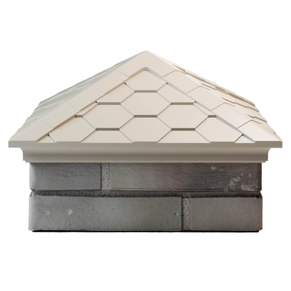 Колпак Zking Эверест Бежевый на столб 1.5х1.5 кирпича (390х390мм) Сибай фото