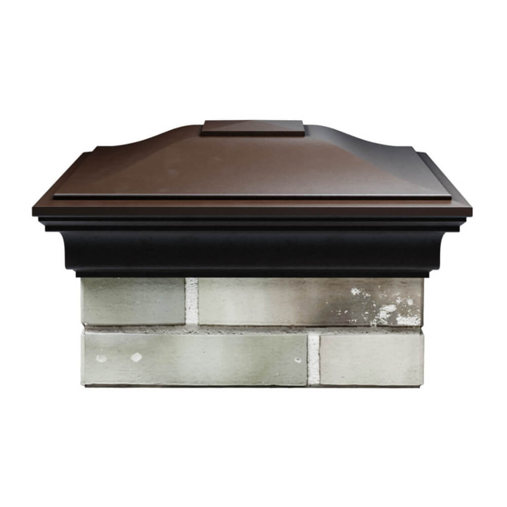 Колпак Zking Монблан Коричневый на столб 1.5х1.5 еврокирпича 0.7НФ (355х355мм) Сибай фото