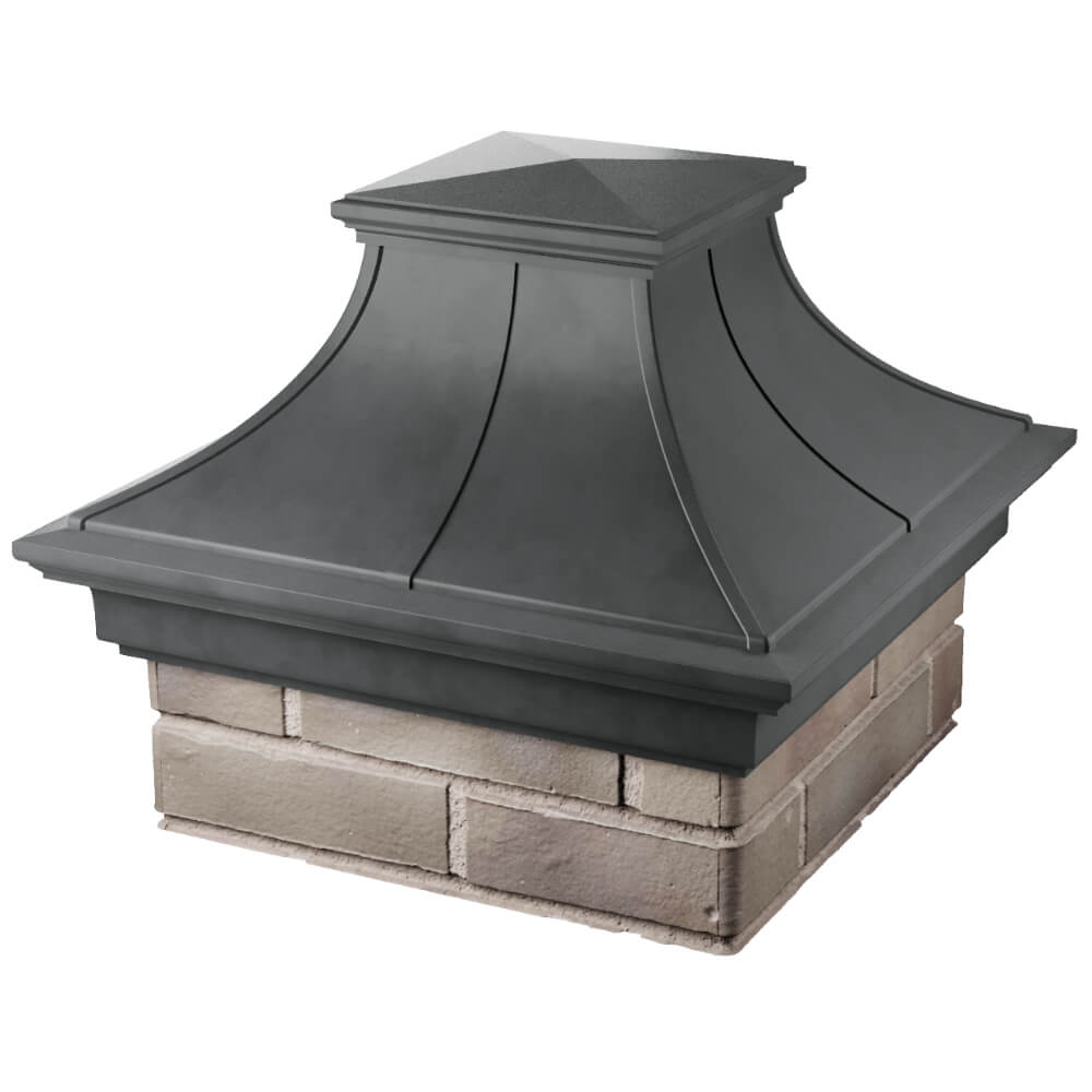 Колпак Zking Монблан Премиум Серый на столб 1.5х1.5 кирпича (385х385мм) в Сибае фото