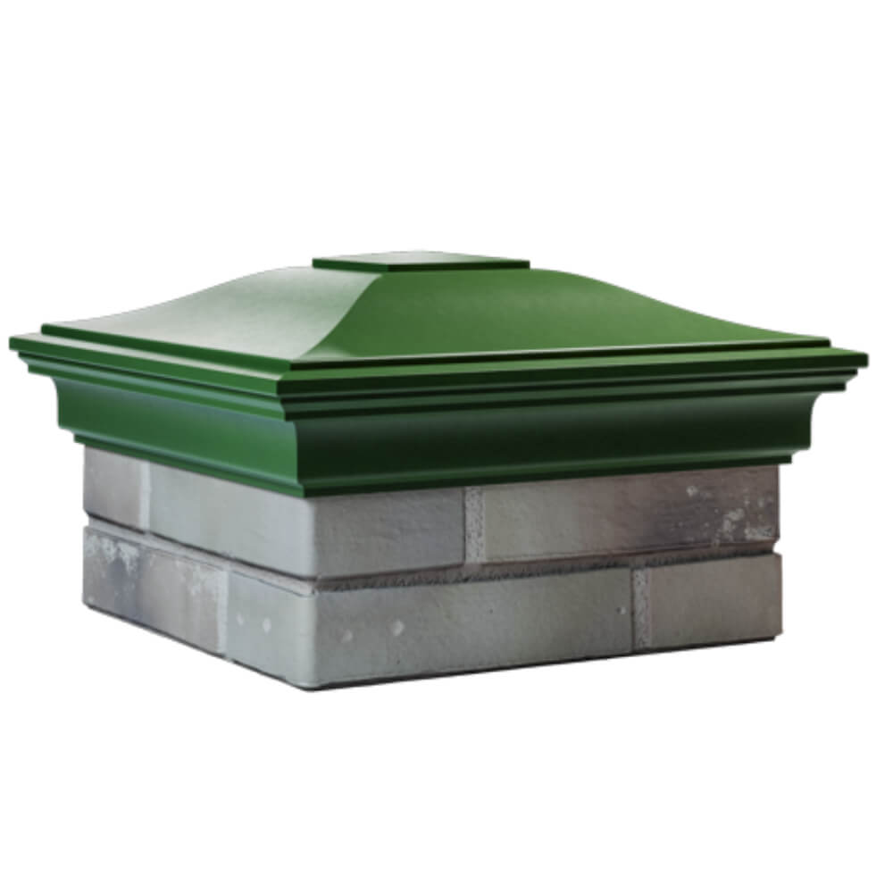 Колпак Zking Монблан Зеленый на столб 1.5х1.5 кирпича (385х385мм) в Сибае фото