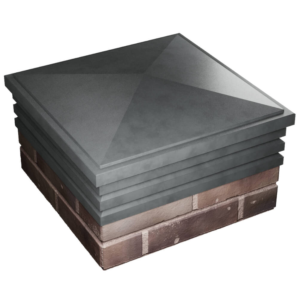 Колпак Zking Бона ХайТек Серый на столб 2х2 кирпича (513х513мм) в Сибае фото