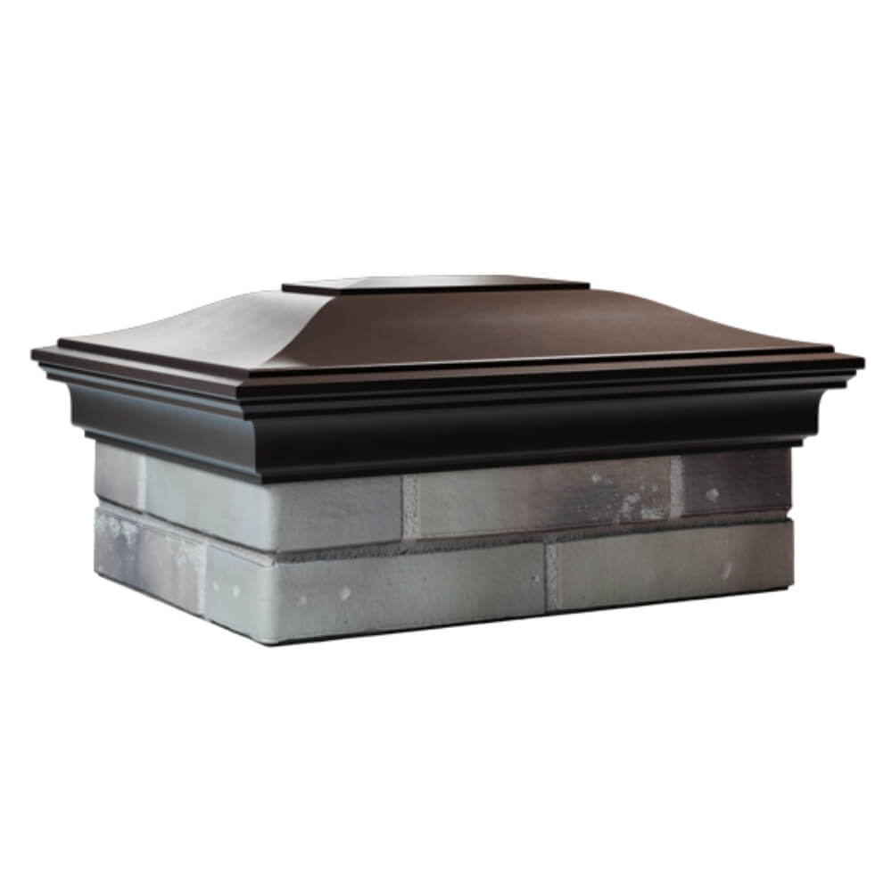 Колпак Zking Монблан Коричневый на столб 2х1.5 кирпича (515х385мм) в Сибае фото