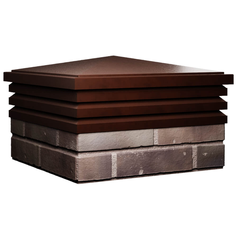 Колпак Zking Бона ХайТек Коричневый на столб 2х2 кирпича (513х513мм) в Сибае фото